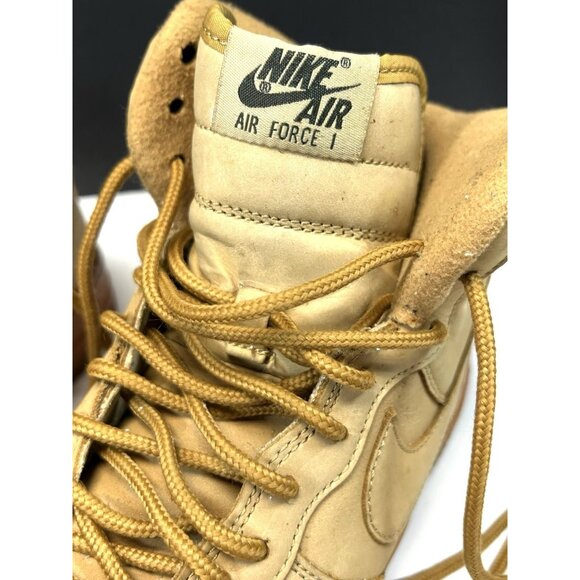 Nike Air Force One High Tops Wheat Sneakers 922066-203 Youth Size 7 - Picture 2 of 16